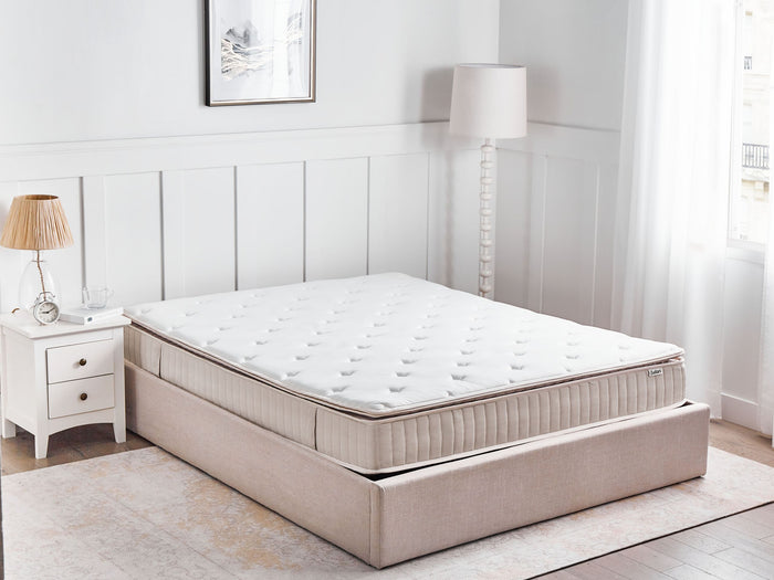 Beliani-DAYDREAM-Pocketveringmatras hard-Wit-140 x 200 cm-Polyester