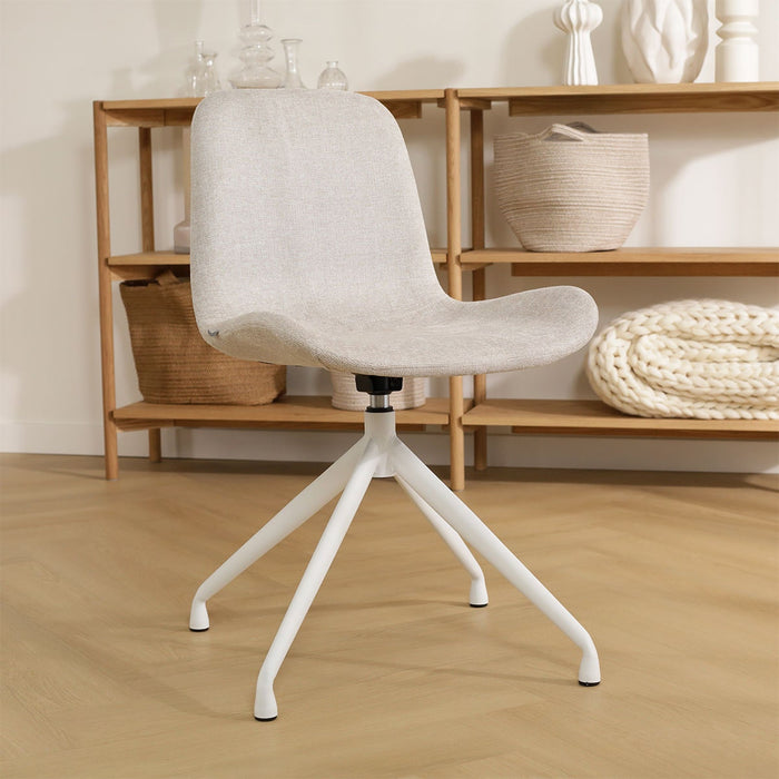 Nolon Nola-Fé Draaibare Eetkamerstoelen Set van 2 Beige - Wit