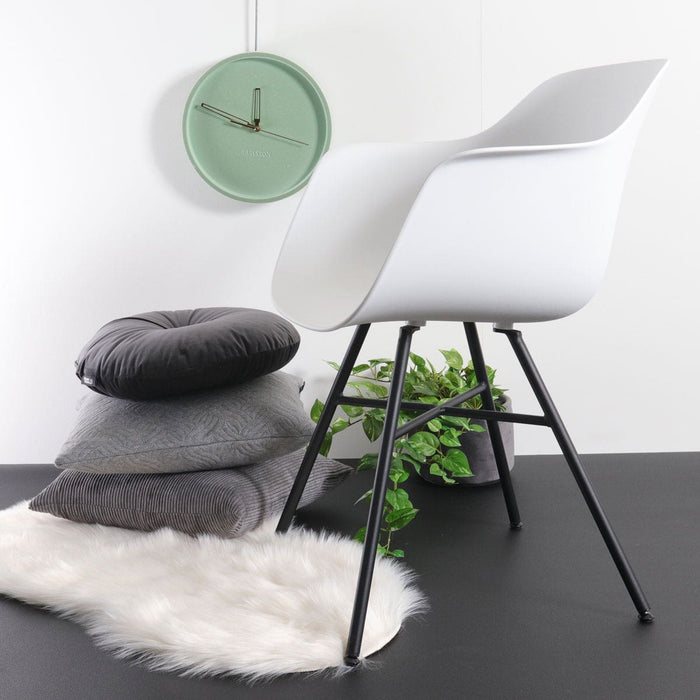 Nolon Noa-Puk Eetkamerstoelen Set van 2 - Wit - Zwart Onderstel