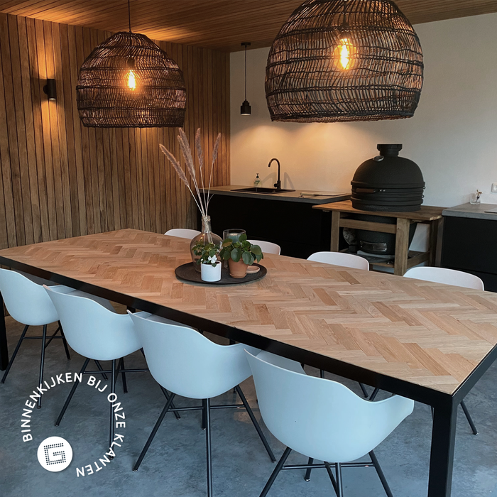 Nolon Noa-Puk Eetkamerstoelen Set van 2 - Wit - Zwart Onderstel