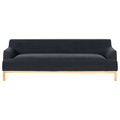 Beliani - SOSJO - Driezitsbank - Zwart - Polyester