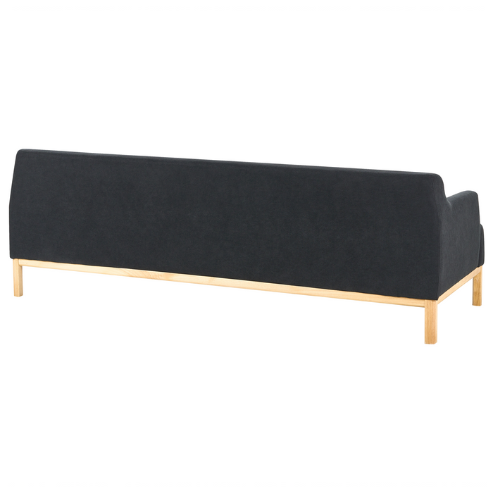 Beliani - SOSJO - Driezitsbank - Zwart - Polyester