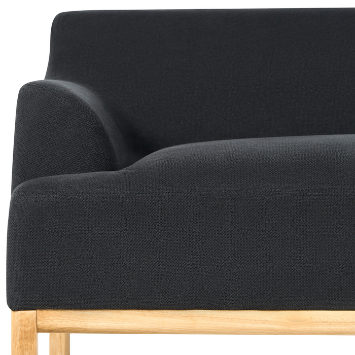 Beliani - SOSJO - Driezitsbank - Zwart - Polyester