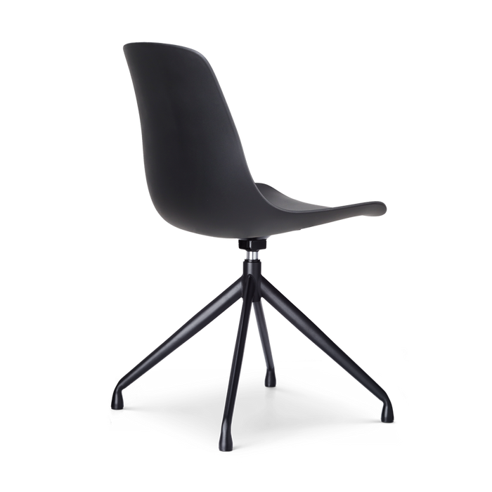 Nolon Nola-Pip Draaibare Eetkamerstoelen Zwart - Zwart Onderstel - 2x