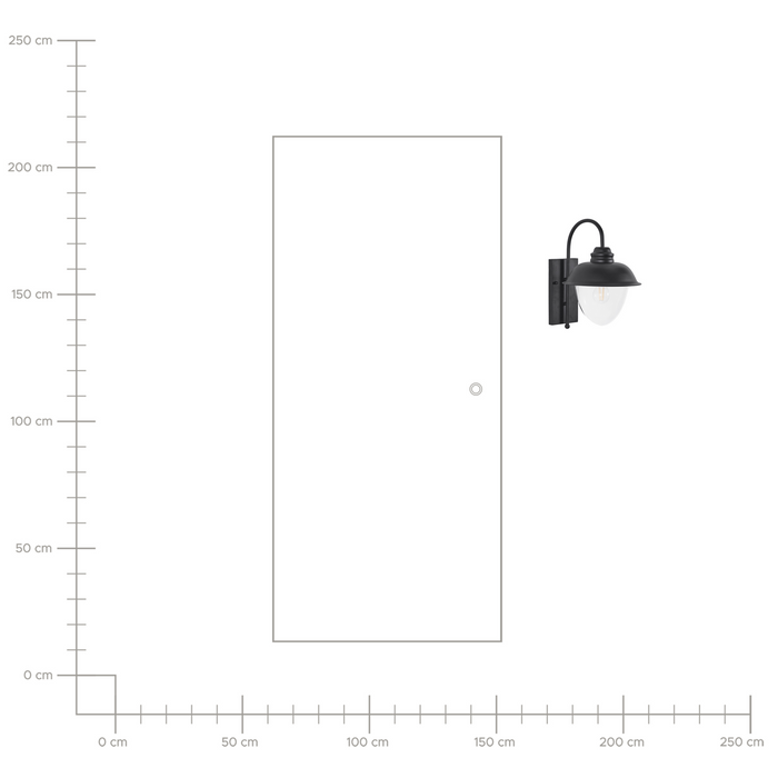 Beliani - BANKA - Tuin wandlamp - Matzwart - Metaal