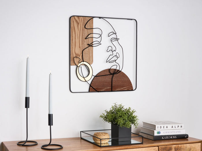 Beliani - CALIFORNIUM - Wanddecoratie - Donkerbruin - IJzer|MDF