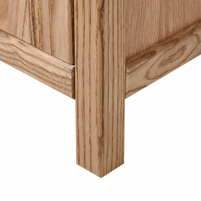 Beliani-SALTON-Hoge kast met 5 lades-Lichte houtkleur-Sassafras