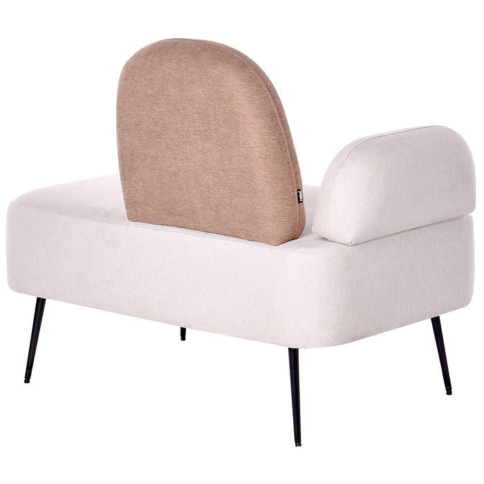 Beliani - ARCEY - Chaise longue - Lichtbeige - Linkszijdig - Stof