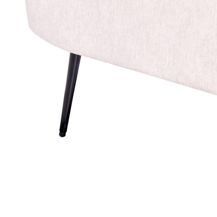 Beliani - ARCEY - Chaise longue - Lichtbeige - Linkszijdig - Stof