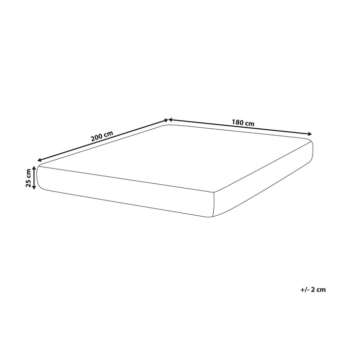 Beliani-DAYDREAM-Pocketveringmatras medium-Wit-180 x 200 cm-Polyester