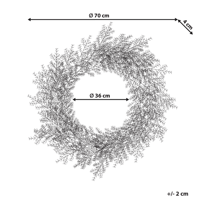 Beliani - PANRUN - Kerstkrans - Groen - 70 cm - Synthetisch