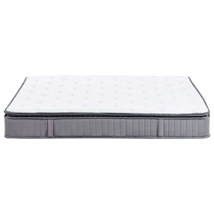 Beliani-PLEASANT-Pocketveringmatras hard-Wit-160 x 200 cm-Traagschuim