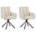 Beliani - SARDOAL - Set van 2 eetkamerstoelen - Beige - Polyester