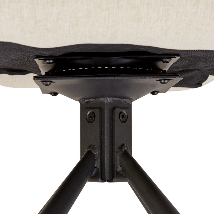 Beliani - SARDOAL - Set van 2 eetkamerstoelen - Beige - Polyester