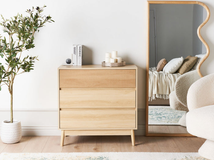 Beliani - WALES - Ladekast 3 lades - Lichte houtkleur - MDF