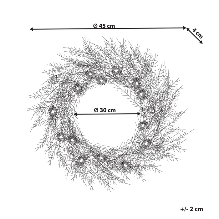 Beliani - CAMRUN - Krans - Groen - 45 cm - Synthetisch