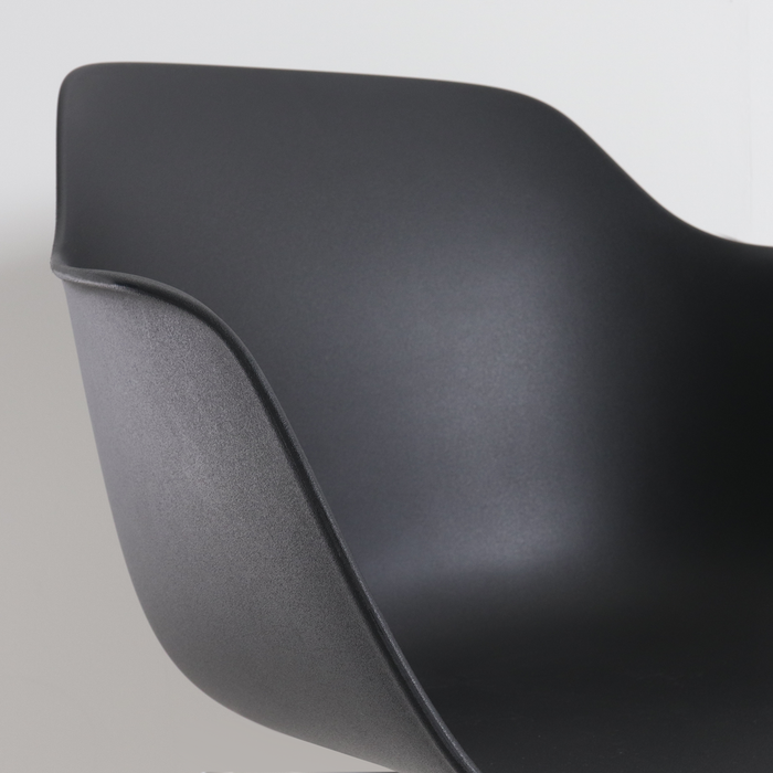 Nolon Noa-Puk Eetkamerstoelen Set van 2 - Zwart - Zwart Onderstel