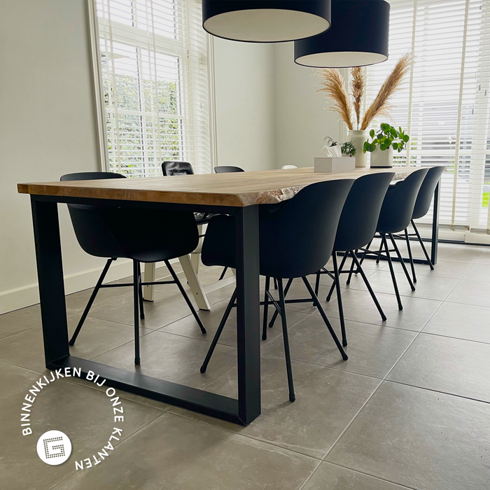 Nolon Noa-Puk Eetkamerstoelen Set van 2 - Zwart - Zwart Onderstel