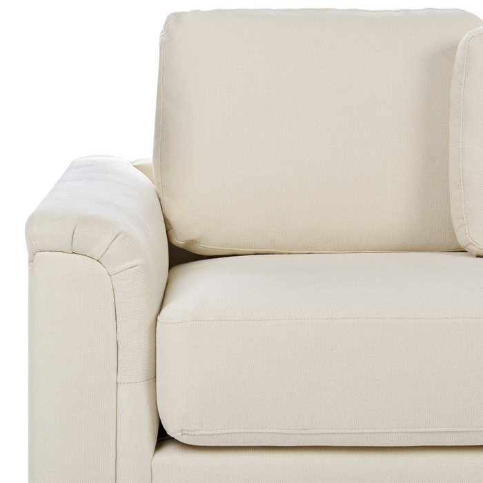 Beliani-KOHLO-Hoekbank met ottomaan-Lichtbeige-Linkszijdig-Stof