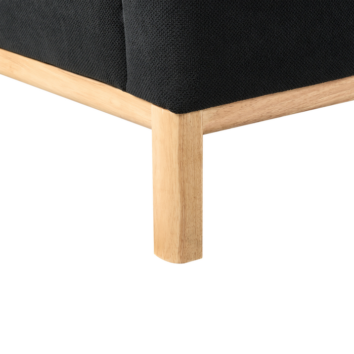 Beliani - SOSJO - Hoekbank - Zwart - Rechtszijdig - Polyester