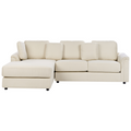 Beliani - KOHLO - Hoekbank - Lichtbeige - Rechtszijdig - Stof