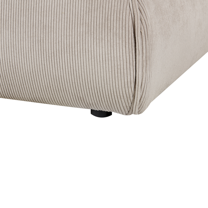 Beliani - VINAY - Tweepersoonsbed - Taupe - 180 x 200 cm - Corduroy