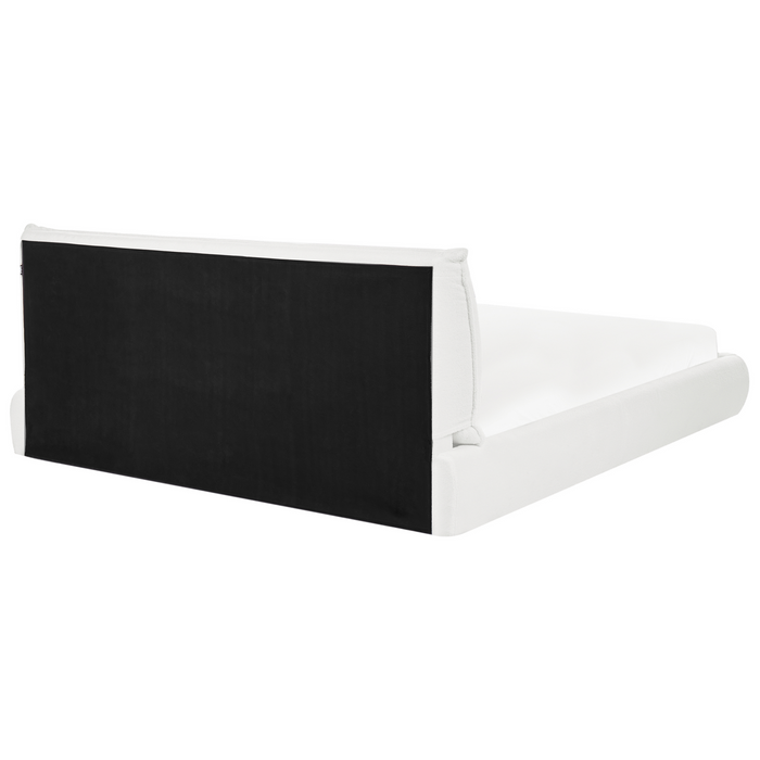 Beliani - VINAY - Tweepersoonsbed - Wit - 180 x 200 cm - Bouclé