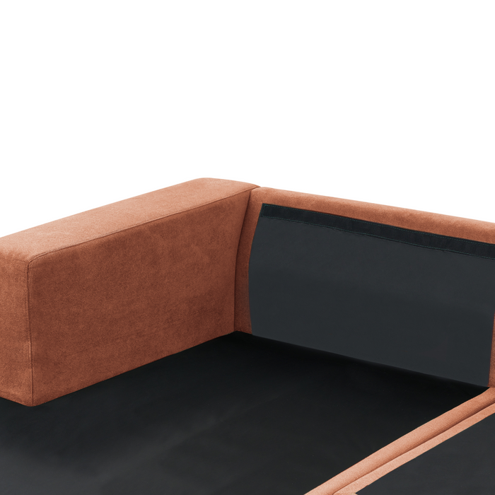 Beliani-LOFOTEN-Hoekbank 3-zits-Lichtrood-Rechtszijdig-Polyester