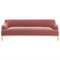 Beliani - SOSJO - Driezitsbank - Bordeaux - Polyester