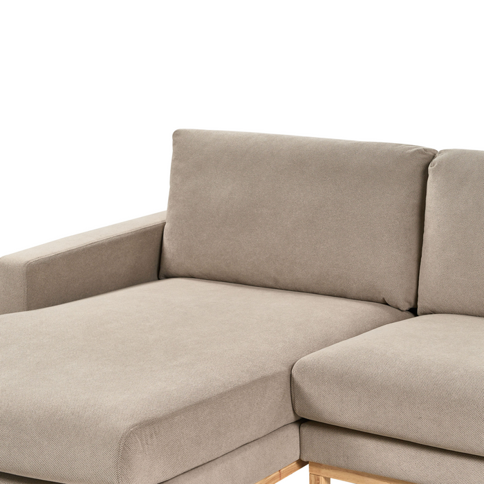 Beliani - SIGGARD - Hoekbank - Taupe - Rechtszijdig - Polyester