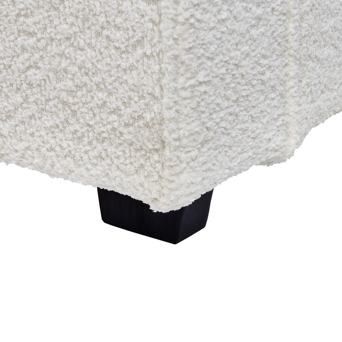 Beliani-MIRANDE-Tweepersoonsbed-Gebroken wit-180 x 200 cm-Bouclé