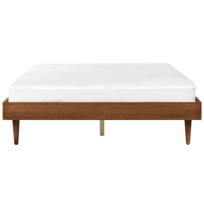 Beliani - TOUCY - Bed met LED - Lichtbruin - 160 x 200 cm - Rubberhout