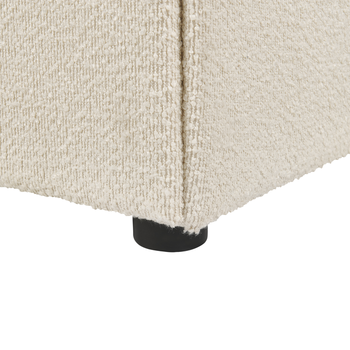 Beliani-QUILLIEN-Bed met opbergruimte-Lichtbeige-180 x 200 cm-Bouclé