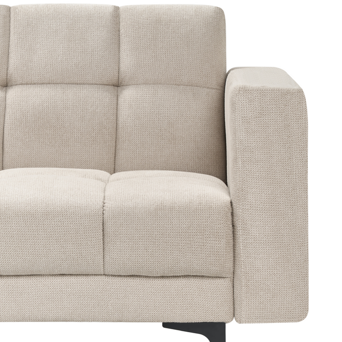 Beliani - ALNES - Hoekbank - Beige - Rechtszijdig - Polyester