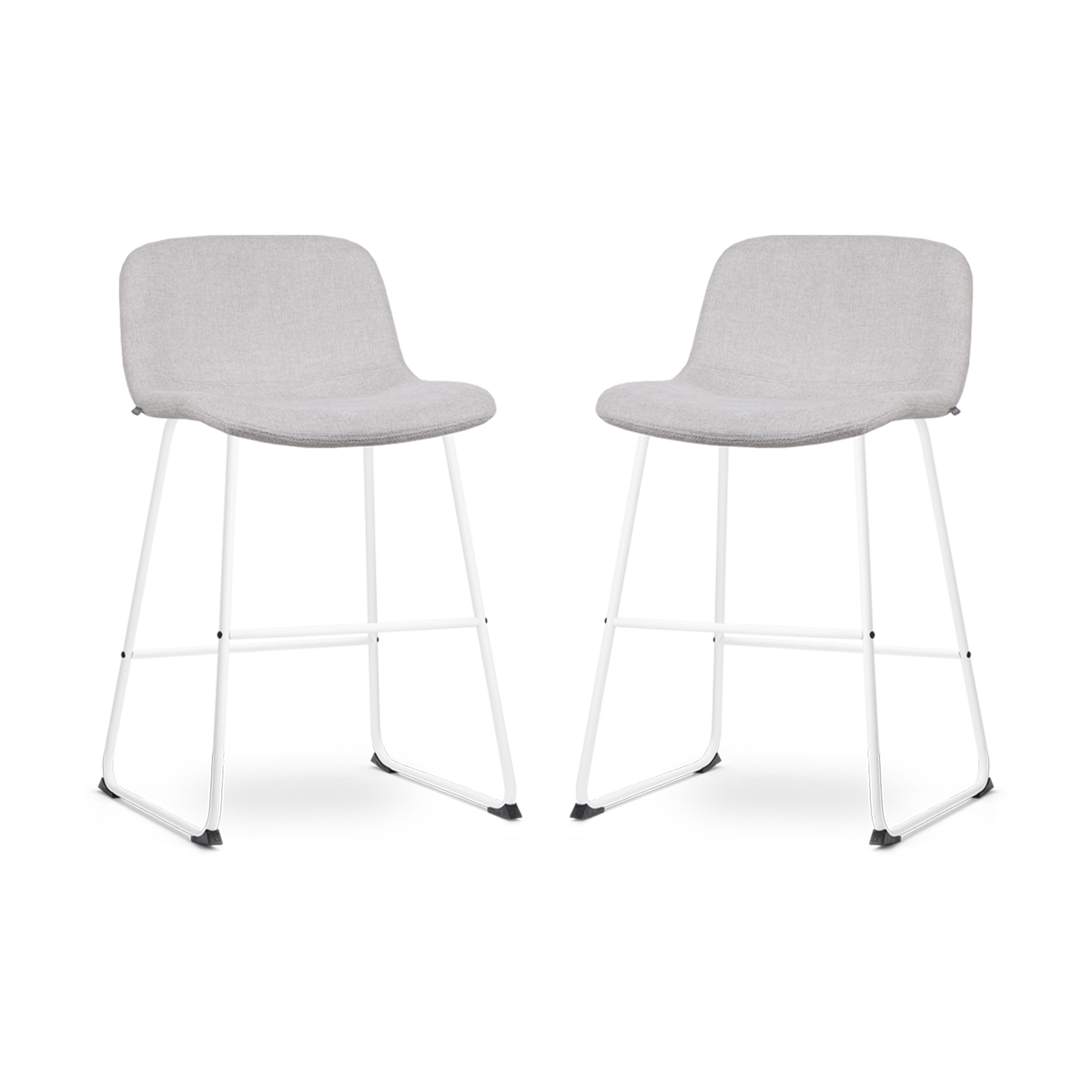 Nolon Nino-Mats Barkrukken Set van 2 - Beige - Wit - 65 cm