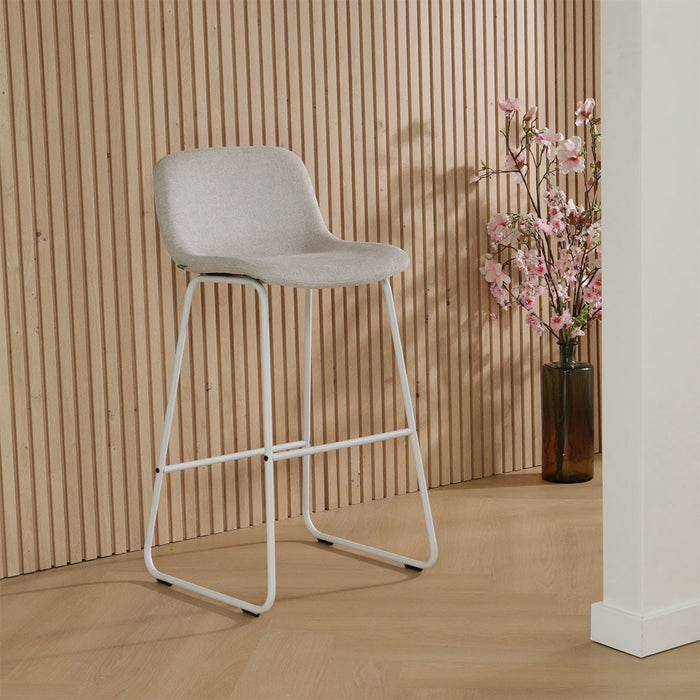 Nolon Nino-Mats Barkrukken Set van 2 - Beige - Wit - 65 cm