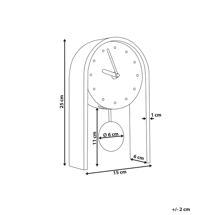 Beliani - FERDEN - Klok - Donkerhout - MDF