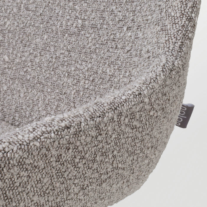 Nolon Nino-Isa Barkrukken Set van 2 - Bouclé Taupe - Wit - 65 cm