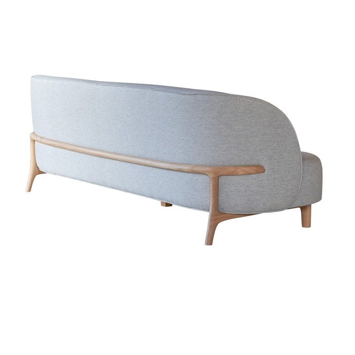 Tikamoon - Hoya - Driezitsbank van massief eiken en grijze stof