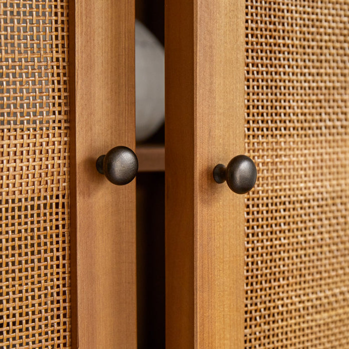 Tikamoon - Ninon - Kinderkast van grenenhout en rotan vlechtwerk