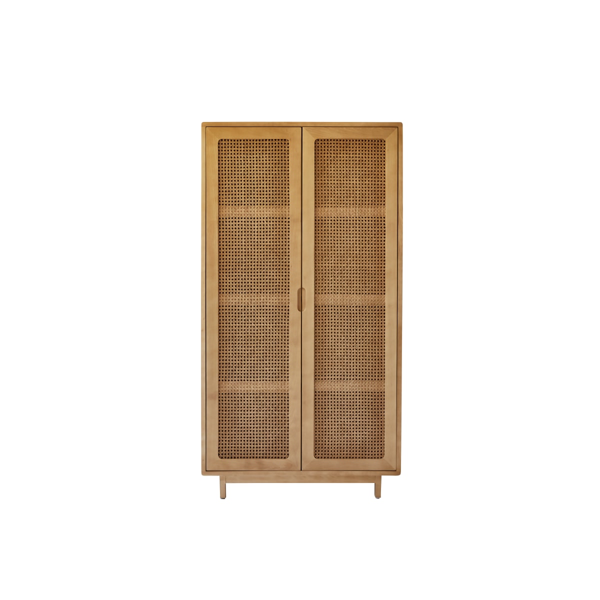 Tikamoon - Luis - Kast van massief iepenhout en rotan vlechtwerk