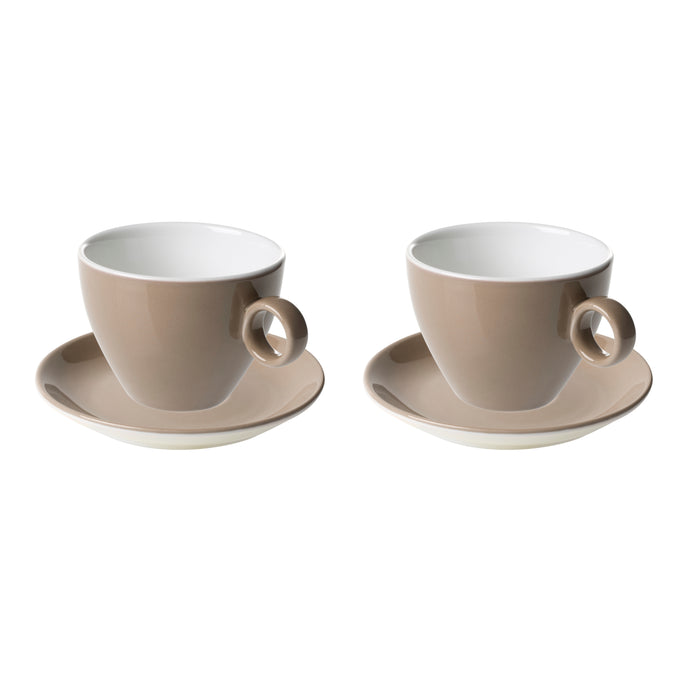 Maastricht Porselein Cappuccinokop en schotel Bart Colour Cafe 23 cl Bruin 2 stuks