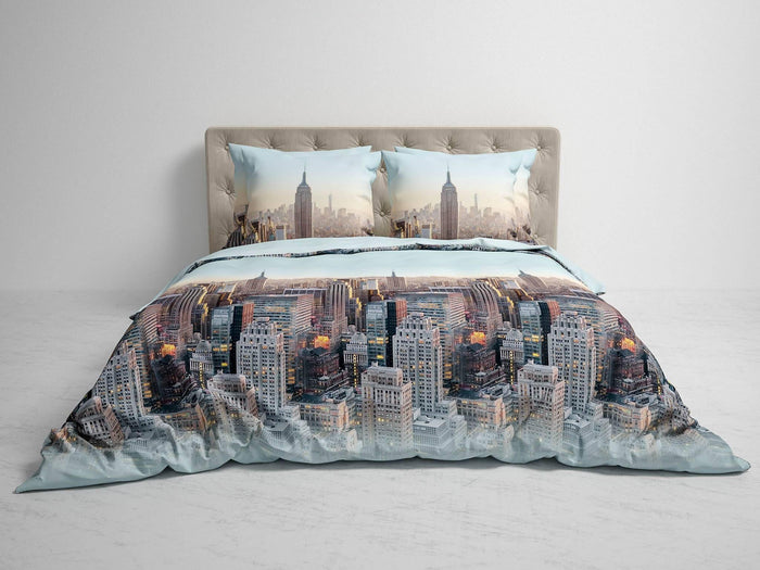 Heckett Lane Dekbedovertrek Flanel Hayden - airy blue