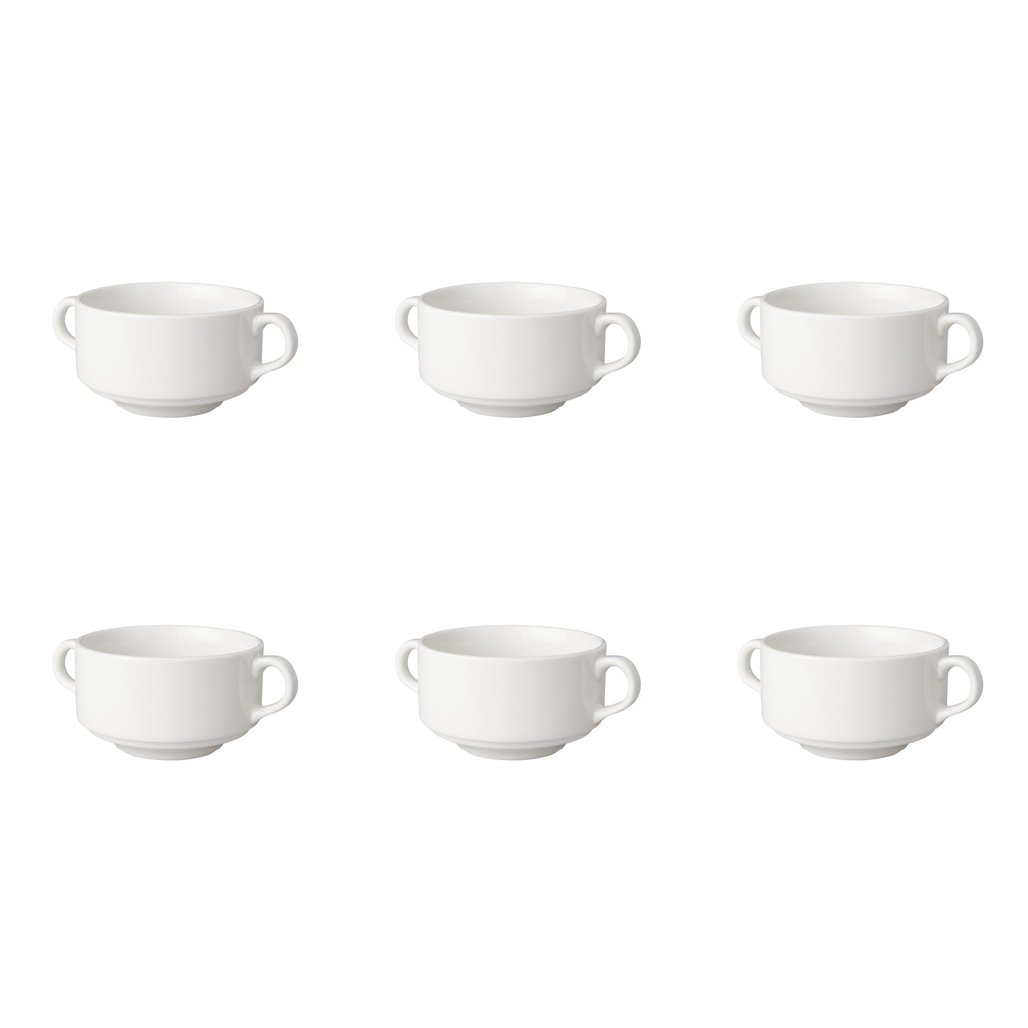 Mammoet - Budgetline - Soepkom - 6 stuks - 30 cl - Wit - Porselein