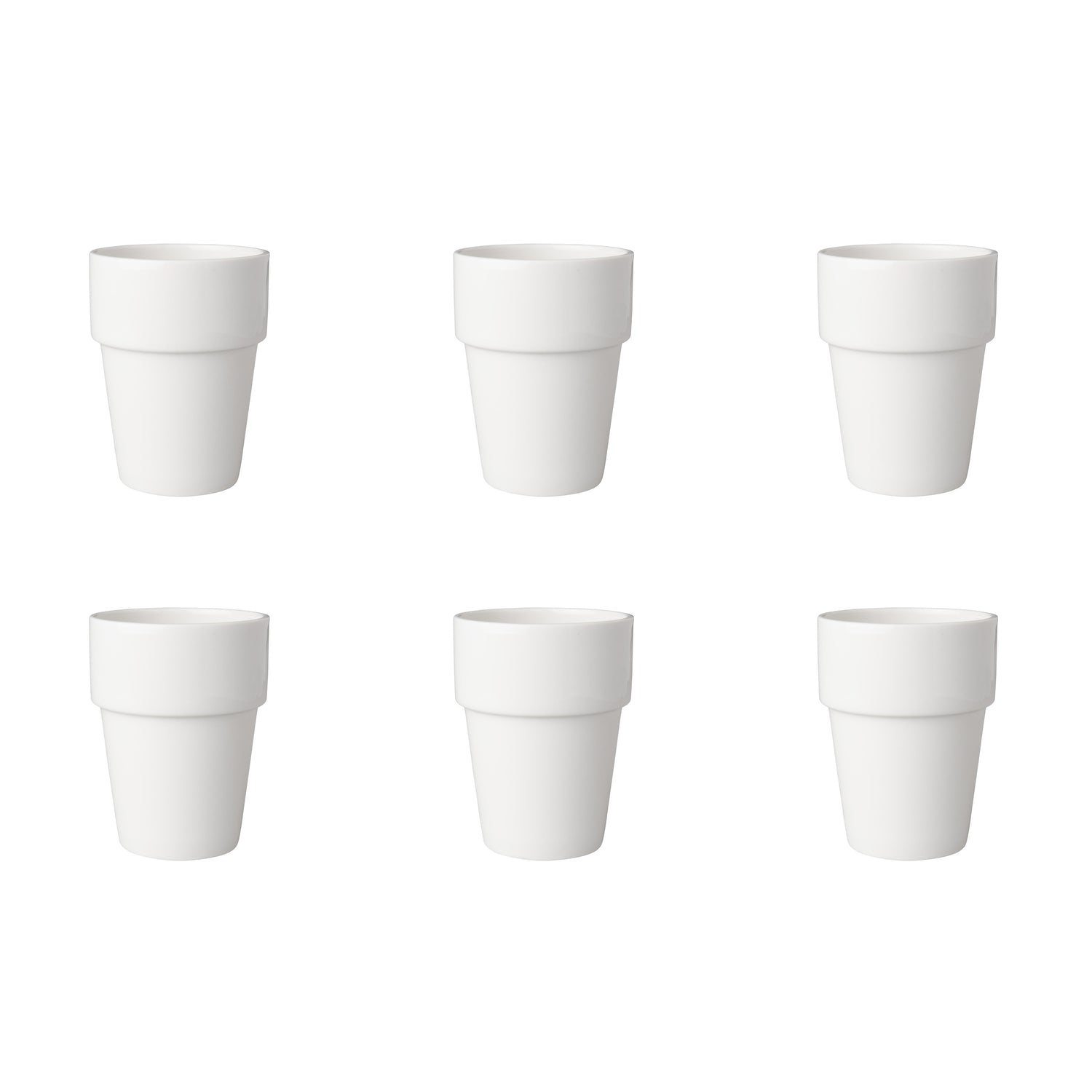 Mammoet - Budgetline - Beker - Mok - 6 stuks - 19 cl - Wit