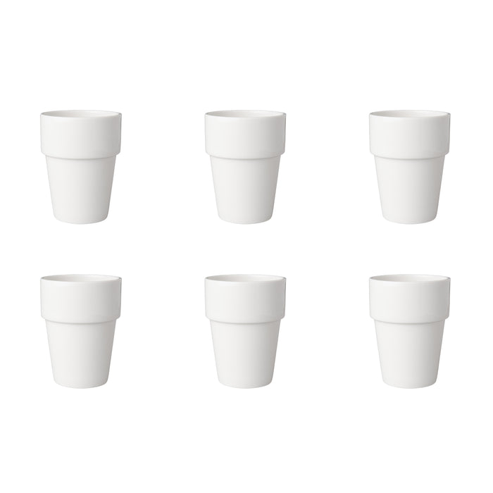 Mammoet - Budgetline - Beker - Mok - 6 stuks - 19 cl - Wit