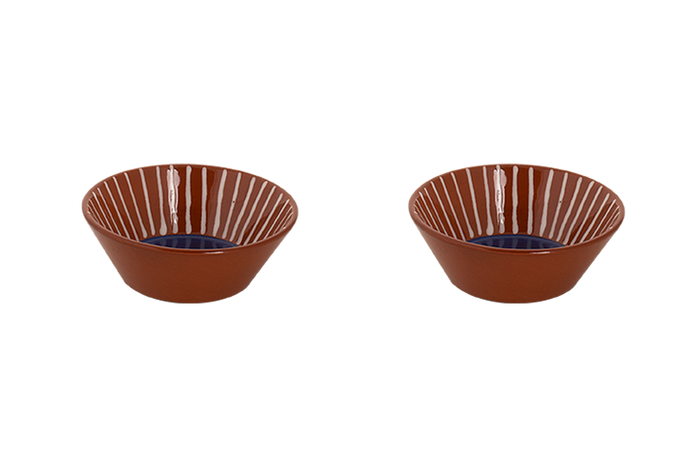 Colori Del Sud - Mezquita - Schaal - 2 stuks - 45 cl -15 cm - Blauw
