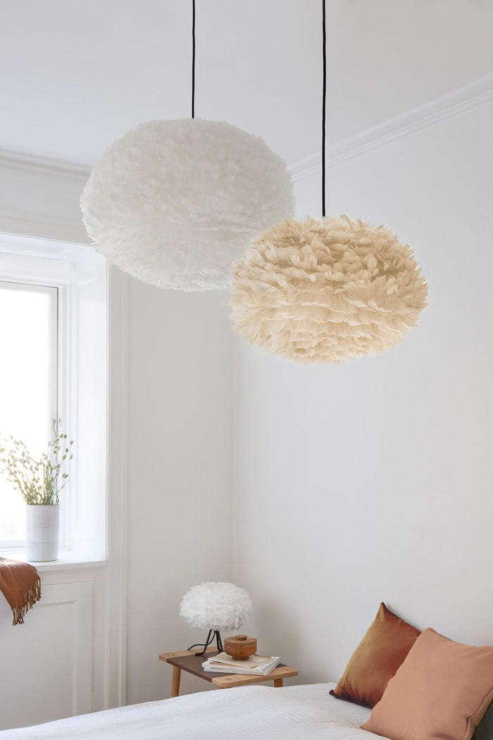 Umage Eos Medium hanglamp light brown - met koordset zwart - Ø 45 cm