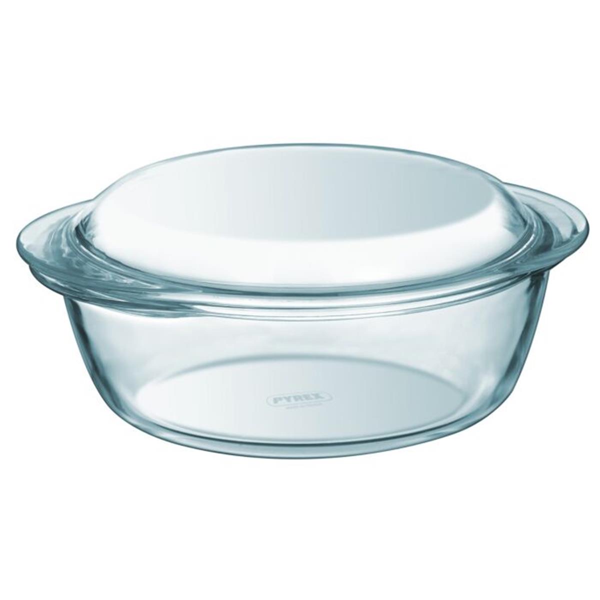 Pyrex Essentials ovenschaal rond met deksel - 1 + 0,3 liter