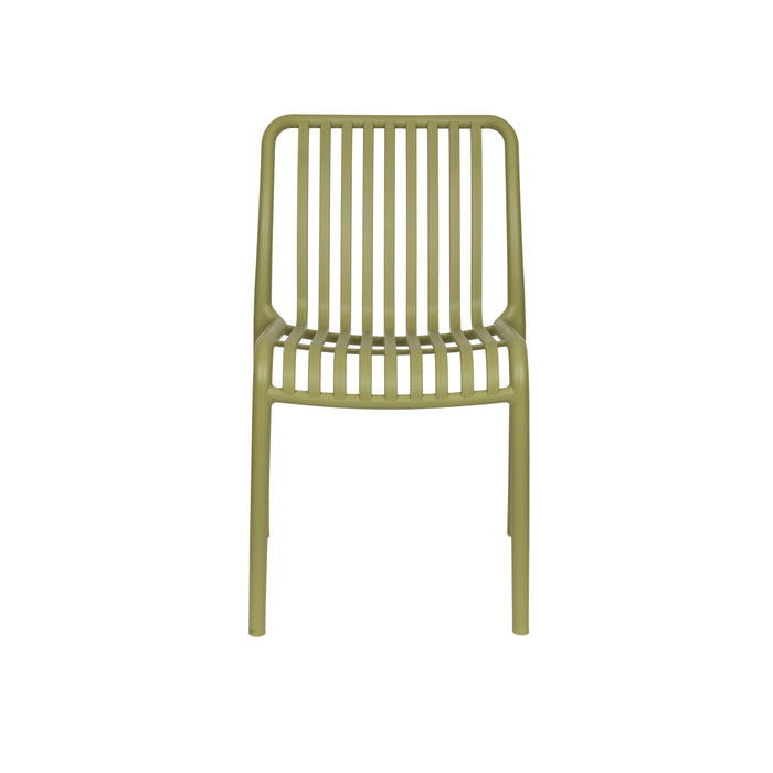 Housecraft Living Mante Tuinstoelen Kunststof Groen - Set van 4